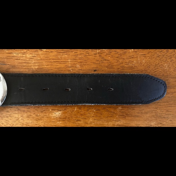 Black Leather Belt with 1950 Western Golden Age of Television actors - Picture 12 of 13